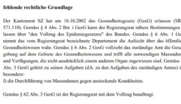 Strafanzeige gegen Schwyzer Regierungsrat wegen Maskenpflicht für Schulkinder