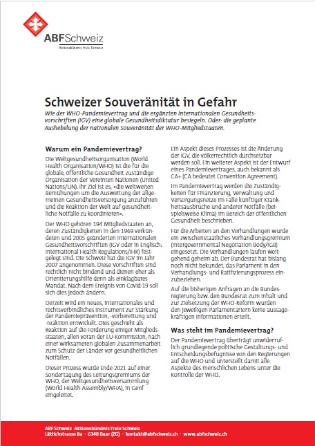 Flyer WHO-Flyer des Aktionsbündnis freie Schweiz (ABFSchweiz) als PDF