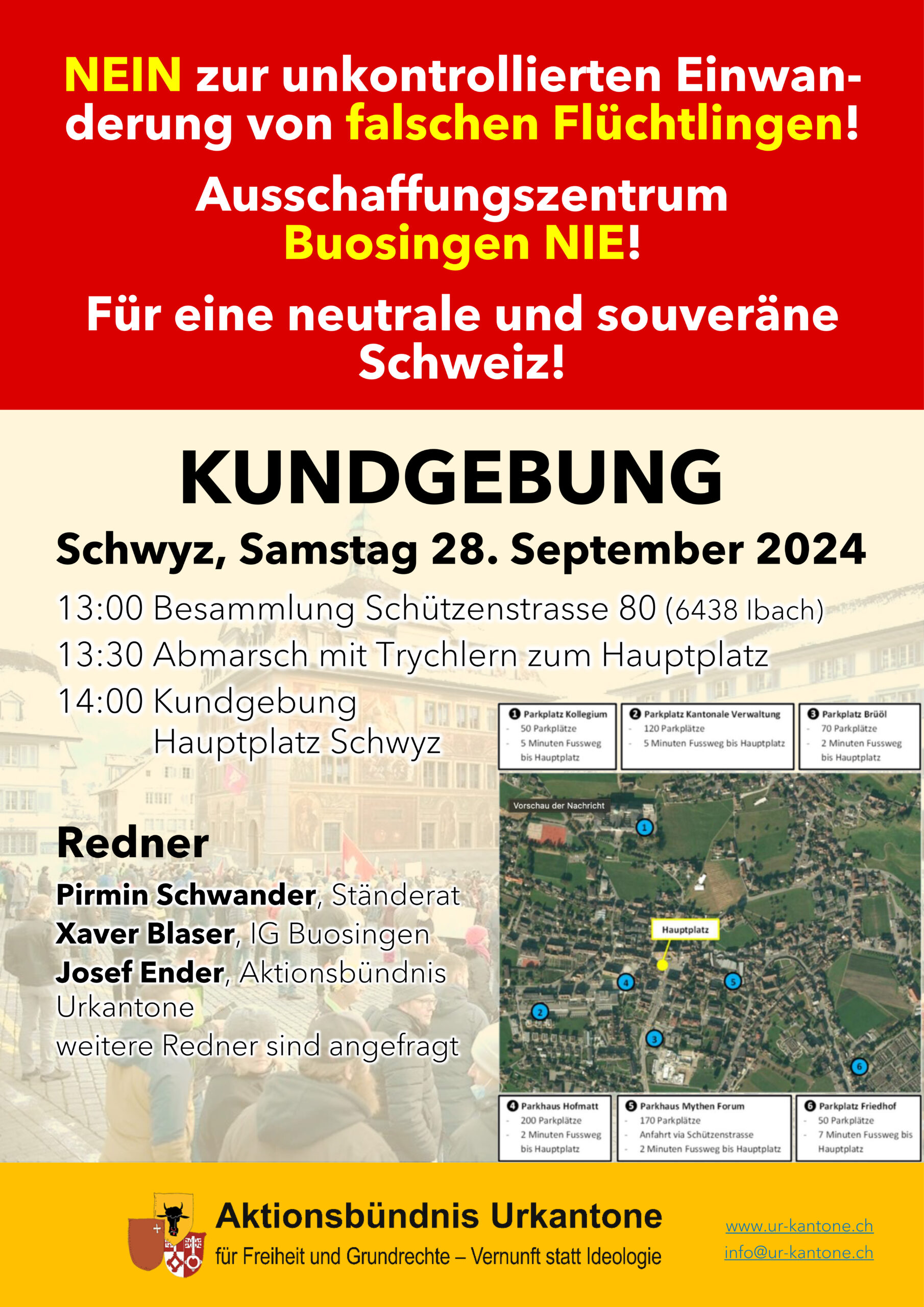 Flyer (PDF) "NEIN zur unkontrollierten Einwanderung von falschen Flüchtlingen!"