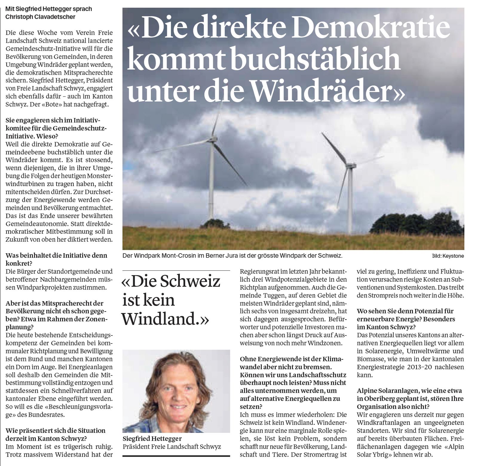 Medienspiegel: Bote der Urschweiz, 3. Februar 2024