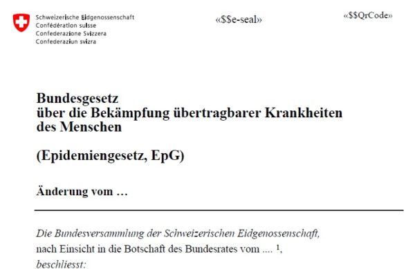 Teilrevision des Epidemiengesetzes