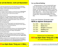 Flyer des Aktionsbündnis Urkantone,15.02.2024