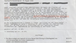 Strafbefehl Stadtrichteramt