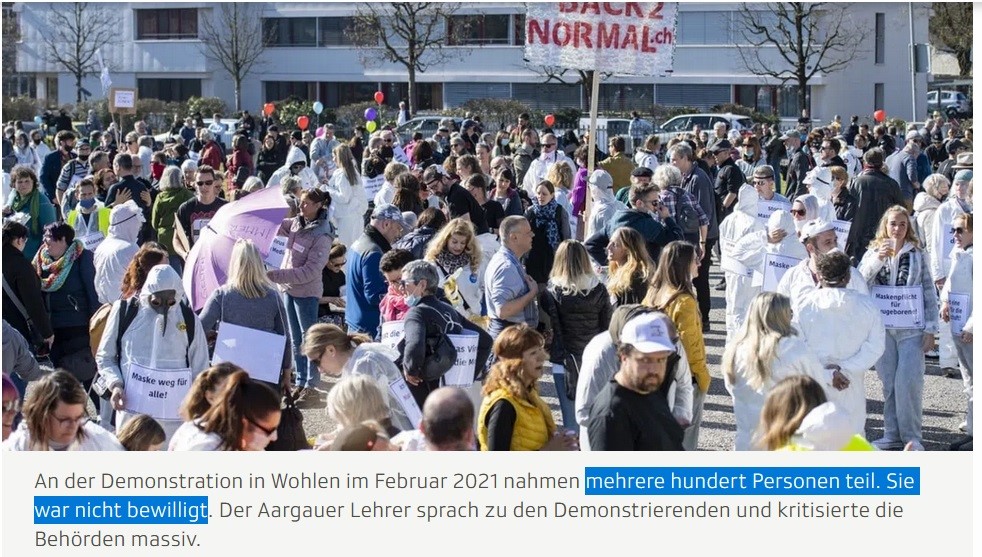 So lügen die Medien - SRF-Falschnachrichten über Corona-Kundgebung, 04.01.2023