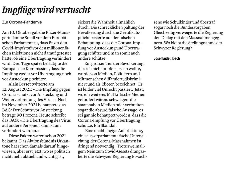 Bote der Urschweiz, 16.11.2022