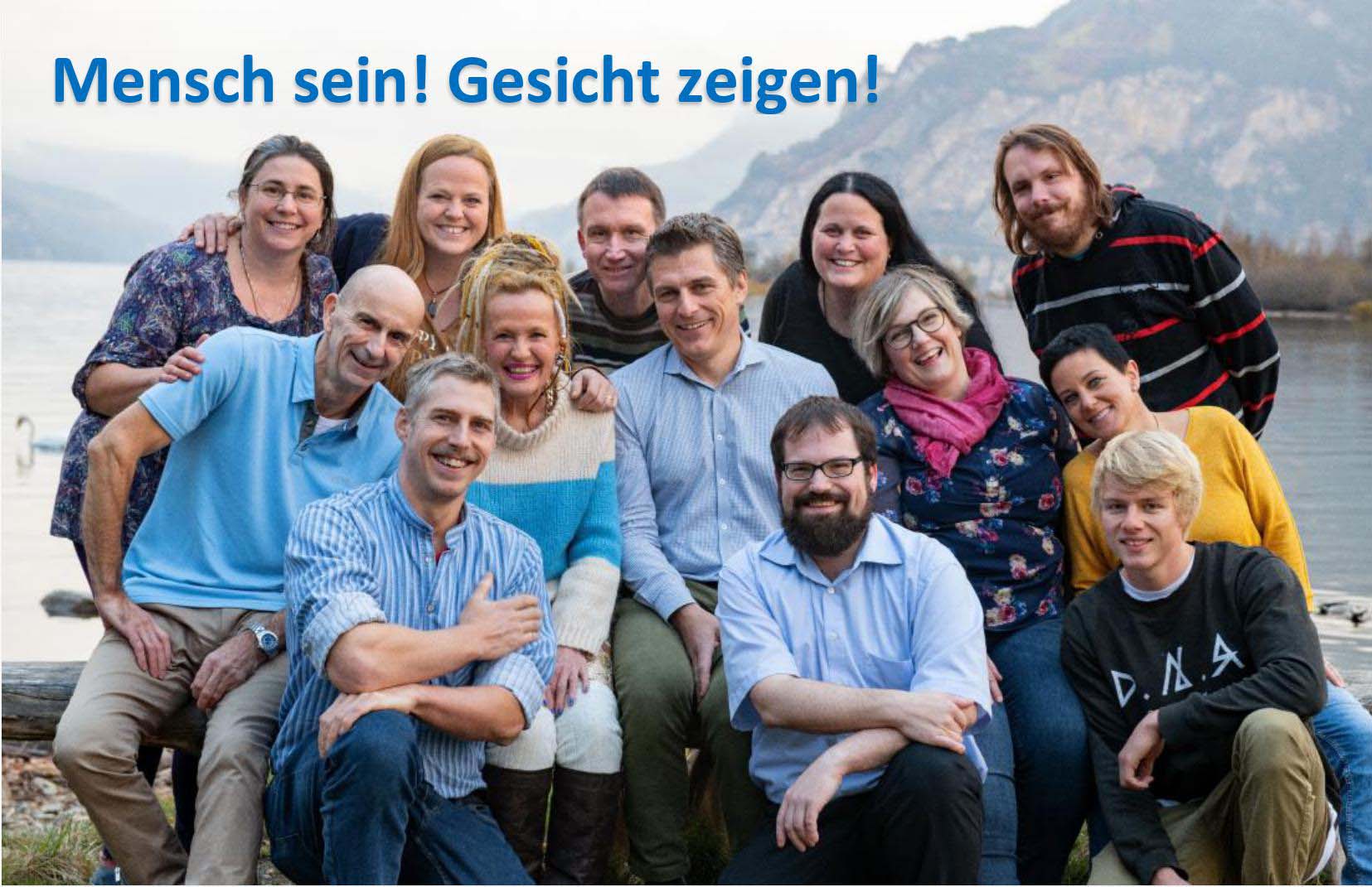 Inserateaktion "Mensch sein! Gesicht zeigen!"  Dieses Inserat erschien Mitte November in allen Zeitungen der Urkantone.