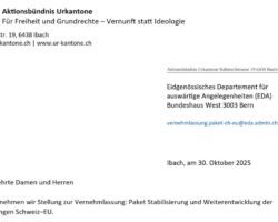 Vernehmlassung EU-Vertraege