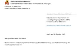 Vernehmlassung EU-Vertraege