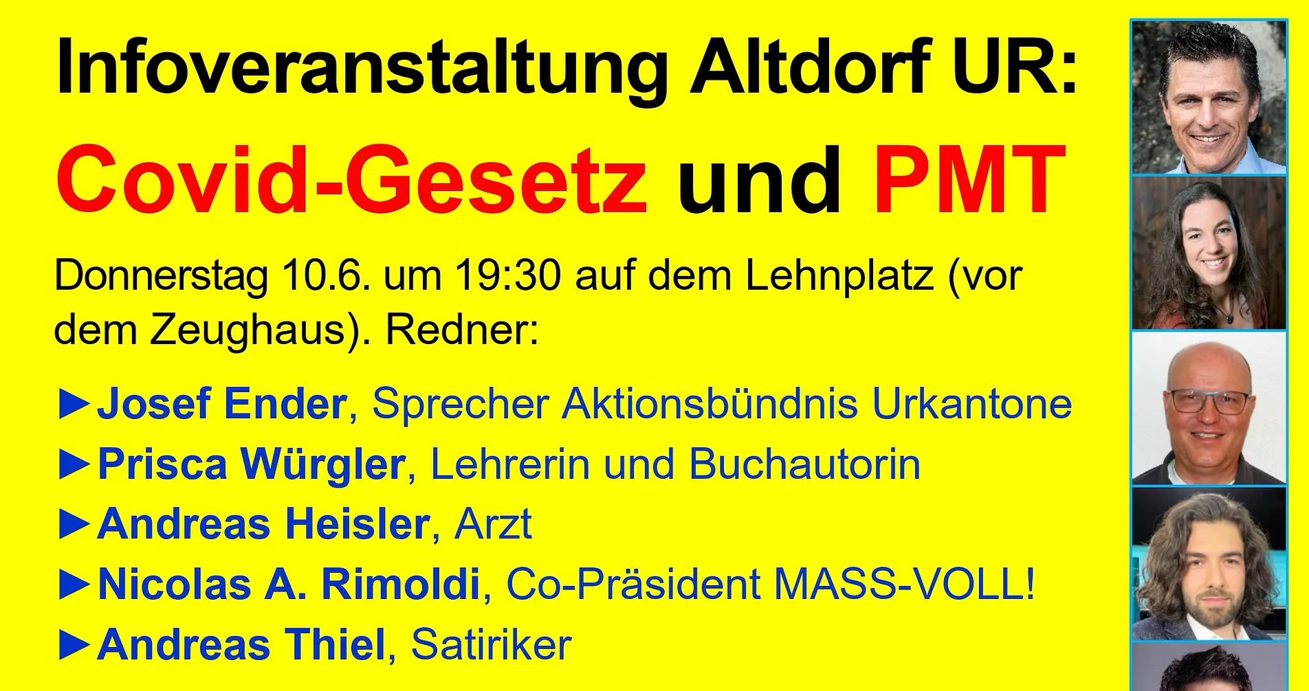 Ankündigung Altdorf Inserat