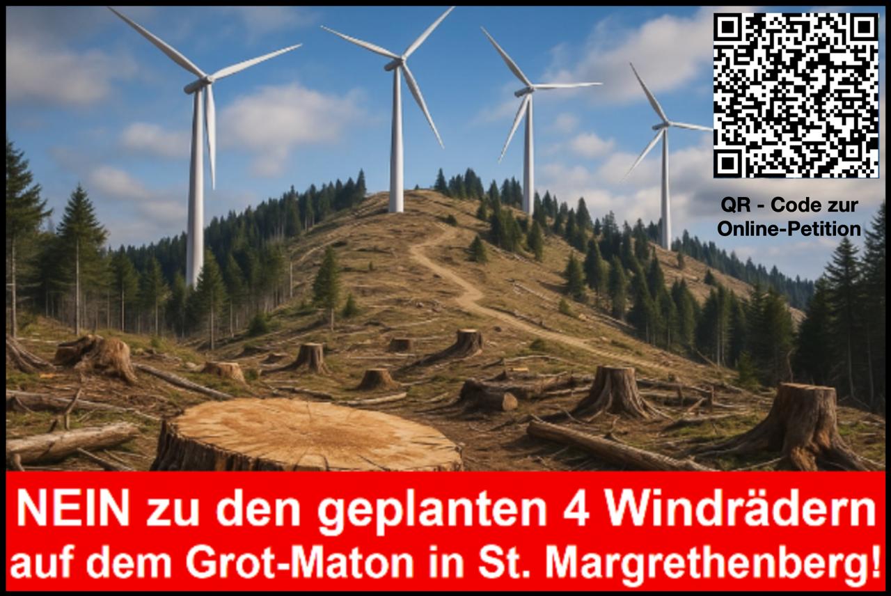 St. Margrethenberg wird durch Windpark bedroht