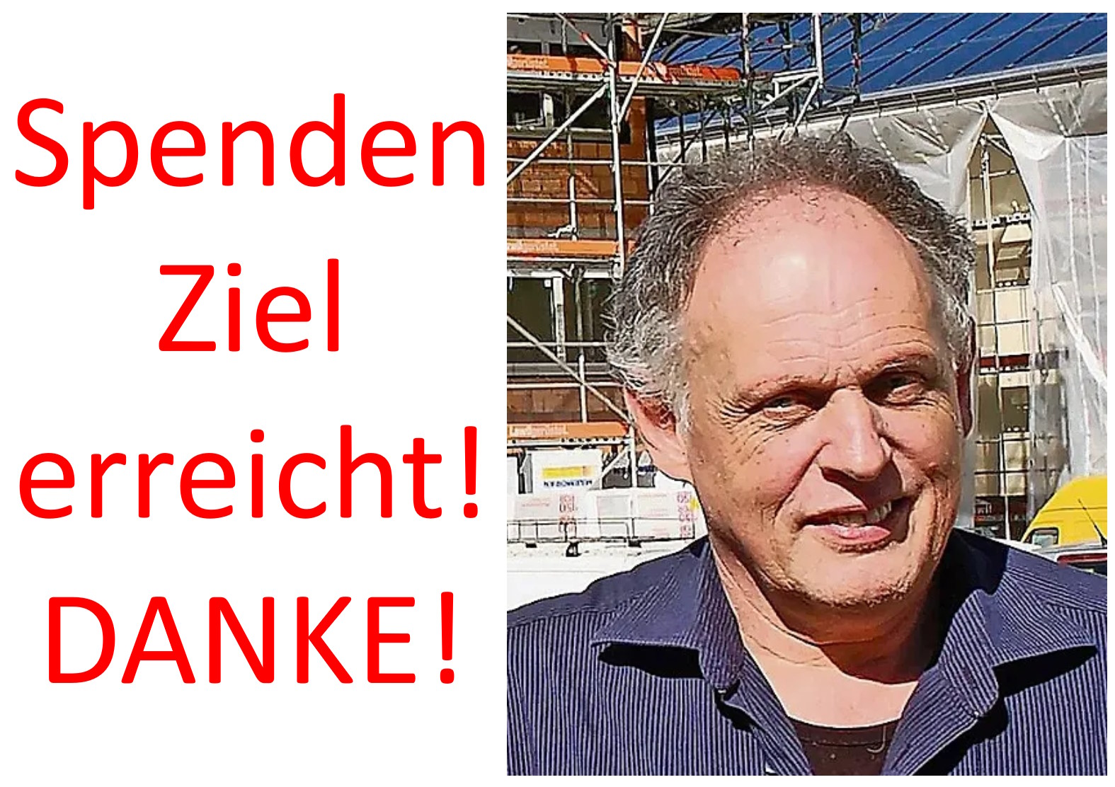 Spendenziel für Bruno Suter erreicht! Spendenziel für Bruno Suter erreicht!